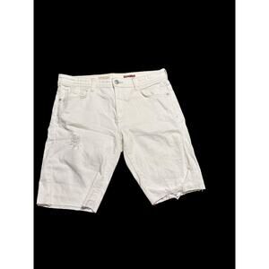 Anthropologie Pilcro White Denim Bermuda Shorts Women's Size 30